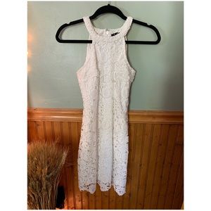 Lulu’s Love Poem Ivory Lace Mini Dress -  XS